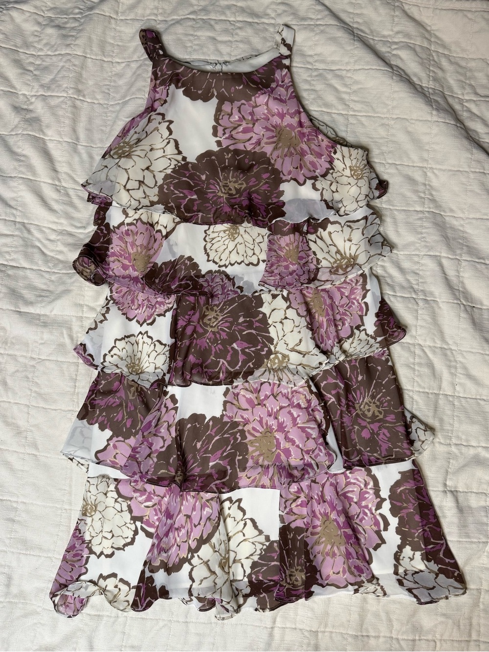Vintage Ruffle floral dress barn dress
